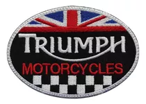 Parche Bordado Triumph Motorcycles Bandera Inglaterra. Motos