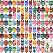 100 Piezas De Bandanas Cuadros Perros, Pañuelos Bibs L...