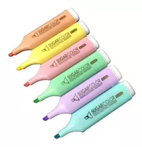 Resaltador Highlighter Marcador Colores Pasteles Set X 6