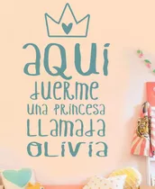 Vinilos Decorativos Infantiles Reina De La Casa Cunero Nena 