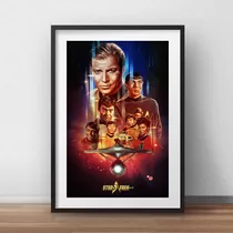Quadro Poster Startrek Beyond Star Trek Starwars 5 50 Anos