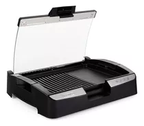 Grill Th-224 1800w Con Tapa De Vidrio Thomas Color Negro