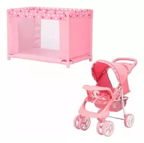 Set Para Muñecas 4 Pz Prinsel Porta Bebe Cuna Carreola Silla