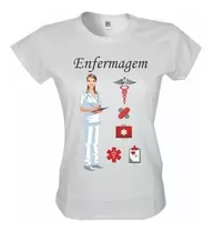 Camiseta Ou Baby Look Enfermagem Ref8