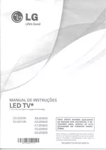 Manual De Instruções Led Tv LG 32lb580b 32lb570b 39lb5800 &c