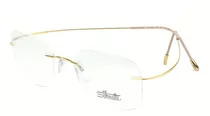 Óculos Silhouette Flutuante Feminino Dourado Titanium 5515 