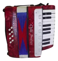 Gaita Sanfona Acordeon Iniciante 8 Baixos Brinquedo Crianças Cor Vermelho