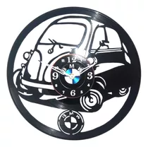 Reloj De Pared En Disco De Vinilo De Bmw Isetta