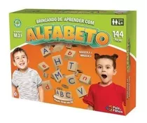 Brinquedo Jogo Educativo Escolar Alfabeto Em Madeira Mdf