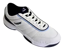 Zapatilla Hombre Topper Tie Break 3 Tenis Cuero Eco Blanco