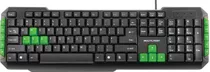 Teclado Multimidia Gamer Teclas Verdes Usb Tc201