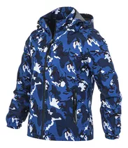 Campera Con Capucha Flash Outdoor Azul Solo Deportes