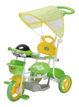 Triciclo Infantil 2/1 Toldo Luzes Música Verde - Importway