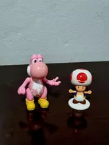 Bonecos Nintendo (yoshi Rosa E Toad)