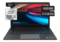 Laptop Gateway Gwtn141-10bl Ultraslim 14 Core I5 Generacion 11va 1135g7 512gb Ssd 16gb Ram W10 Negro 
