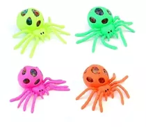 Pack 4 Squichy Araña Slime Antiestres Tierno Blandito Suave