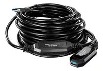 Cable Extension Usb 3.0 Activa Amplificada 10mt + Ad. 5v 2a