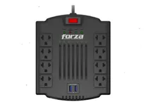 Regulador Voltaje 1200va/600w 8 Tomas 2 Usb Forza Circuit S.