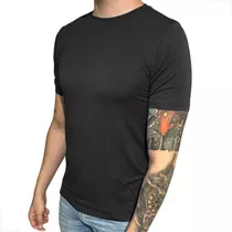 03 Camisas Masculina Básica Slim Gola Careca Top Viscolycra