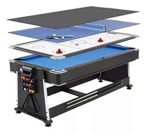 Mesa Juegos 4en1 Billar Hockey Aire Pingpong Pool Juguetoncl