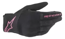 Luva Moto Alpinestars Stella Copper Preta E Rosa Tamanho L - G