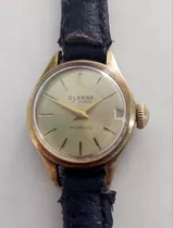 Reloj Clarna De Cuerda Fechador Y 17 Joyas Incabloc Vintage 