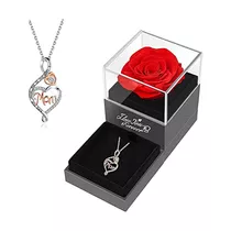 Juego De Regalo De Collar De Rosa Real Conservada I Lov...