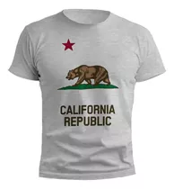Remera California Republic Gris Melange
