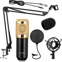 Kit Profissional Microfone Condensador Para Podcast Gravação