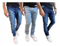 Kit 3 Calças Sarja Jeans Masculina Skiny  Lycra Frete Grátis