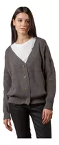 Cardigan La Martina Con Botones Gris Mujer