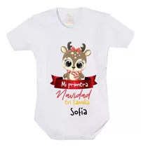 Body Estampado Bebé Primera Navidad Personalizado Nombre