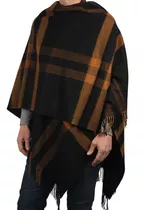 Ruana Poncho Mantón Hombre Escocés Cuadros Kilt