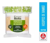 Cotonetes De Bambu Hisopos Ecologicos Algodón Madera 150 Pz