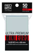 Pacote 55 Sleeves Mini Euro Ultra Premium 44 X 68 Red Box