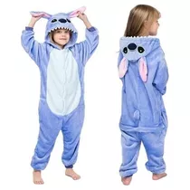 Pijama Enterito Plush Para Niña Niño Alien Azul Stich