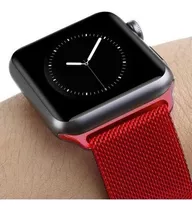 Pulseira Para Apple Watch Premium Milanesa Vermelha Aceshley