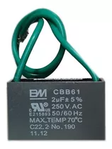 Capacitor Ventilador Techo O Pedestal 2uf Mfd 250vac Cb661