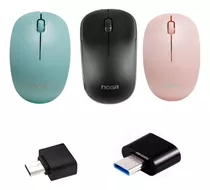 Mouse Inalambrico + Adaptador Otg Micro Usb O Tipo C Cable