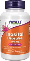 Inositol 500mg Now Foods 100 Capsulas Vegano Original Usa 