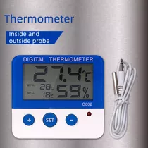 Termómetro Digital Con Sonda Alarma Para Nevera Y Congelador