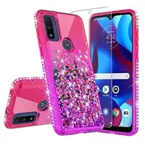 Liquid Glitter Caso De Teléfono Para Motorola Moto G 8q2pf