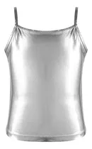 Agoky Kids Girls Cami Metallic Dance Camisole Tank Top Stage