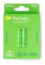 Pilas Baterias Aaa Gp Recyko 950mah Pack 2
