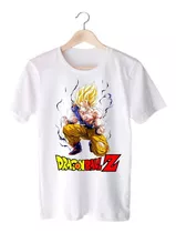 Remera Blanca Dragon Ball Z Goku Sayajin - Anime