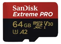 Cartão De Memória 64gb Sandisk 170mb/s Uhs-i V30 U3 A2