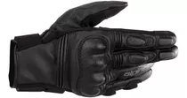 Luva Alpinestars Couro Masculina Phenom Proteção Moto Touch Cor Preto Tamanho L/ G