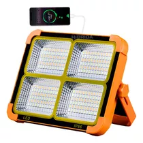 Reflector Solar 1000w Multifunción Led Carga Celular Camping Color De La Carcasa Naranja