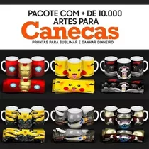 Pack Premium 10.000 Artes Estampas De Canecas