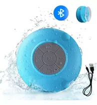 Bocina Bluetooth Regadera Contra Agua Llamadas Recargable Color Azul